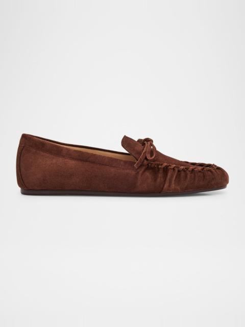 Britt Bow Suede Loafers