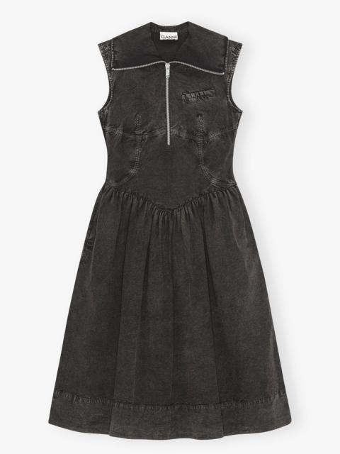 DRESS IN BLACK COTTON