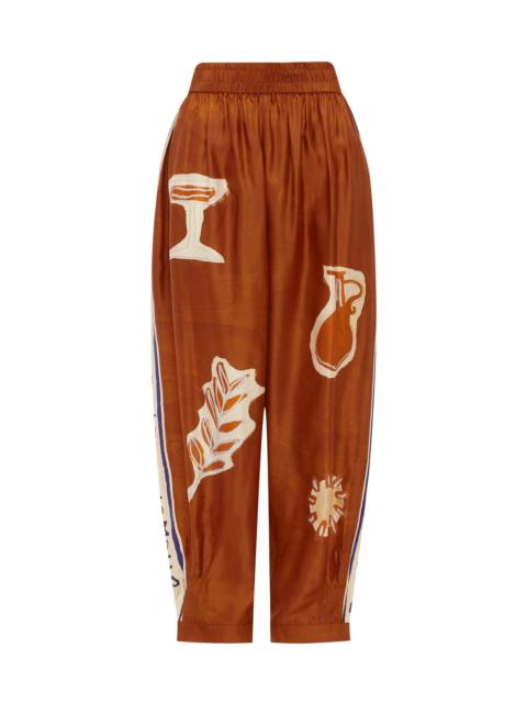 Soleil D'Amour Tapered Silk Pant