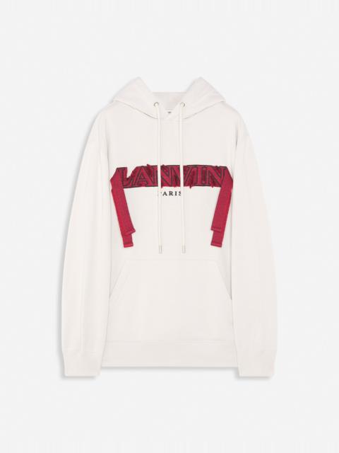 OVERSIZED EMBROIDERED LANVIN CURB LACE HOODIE