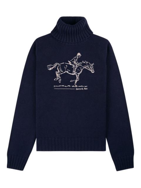 illustration turtleneck sweater