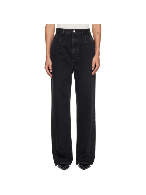 Black Attu LDS Pleated Jeans