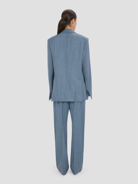 Notched Lapel Jacket In Cloud Blue