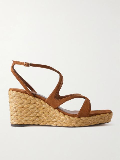 Ayla 85 suede platform espadrilles Tan