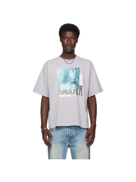 Gray Printed Water Oversized T-shirt
