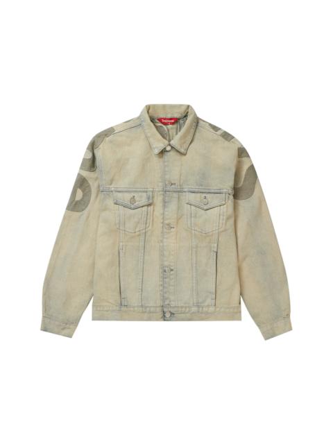 Supreme Inset Logo Denim Trucker Jacket Dirty