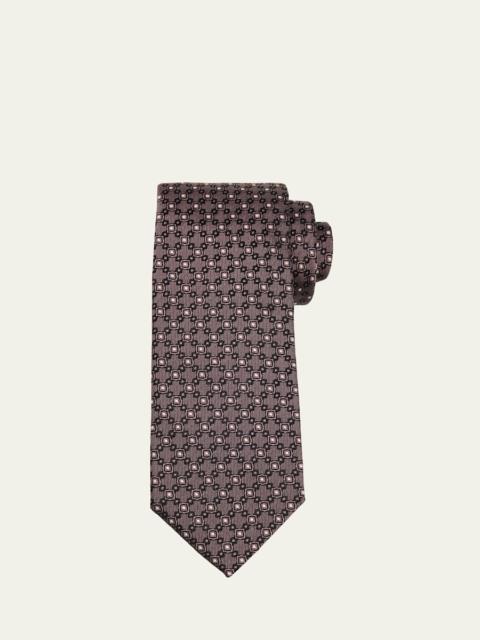 Men's Silk and Cotton Jacquard Tie
