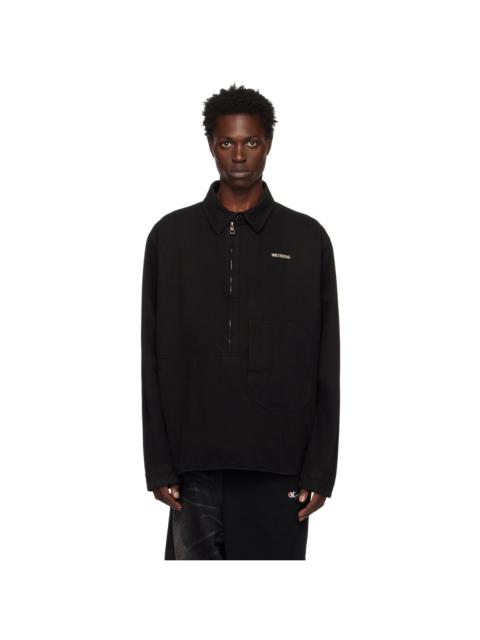 Black Half-Zip Shirt