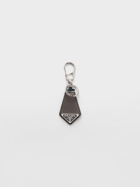 Saffiano leather keychain
