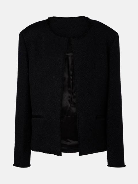 Fluid wool-blend jacket