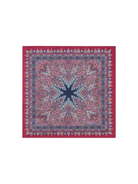 floral paisley silk pocket square