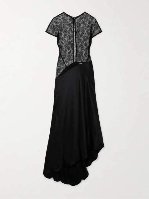 Beline Lace And Silk-satin Maxi Dress