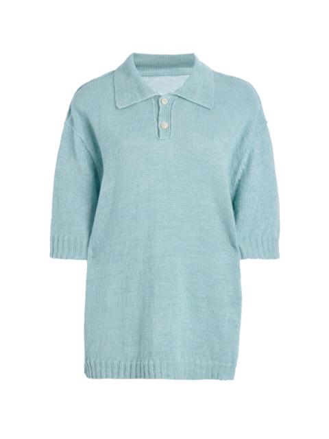 Hemp Polo Shirt blue