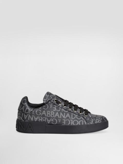 Coated jacquard Portofino sneakers