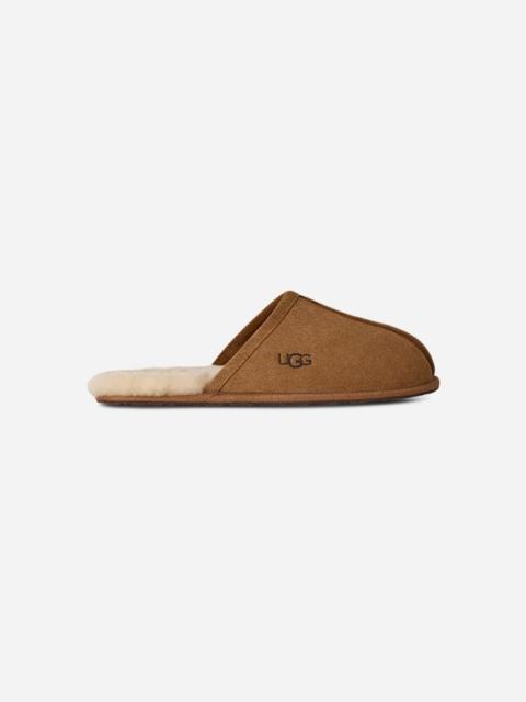 ® Men's Scuff Sheepskin Backless Slipper in Brown/
