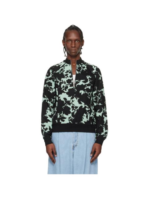 Green & Black Jacquard Track Jacket