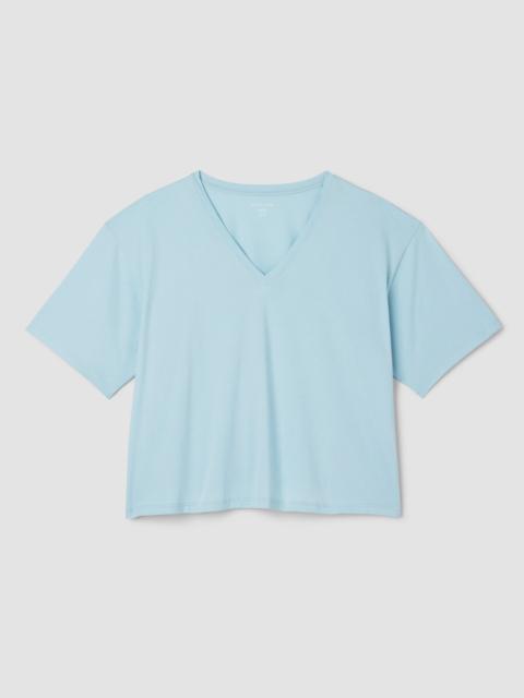 Organic Pima Cotton Jersey V-Neck Tee