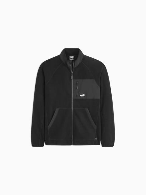 Polar Fleece Jacket With Woven Men