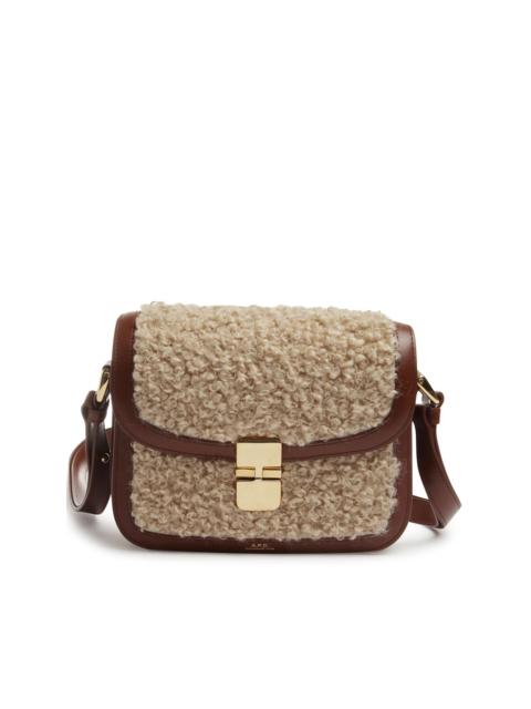 faux-fur detailing shoulder bag