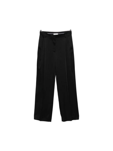 Pleated satin trousers