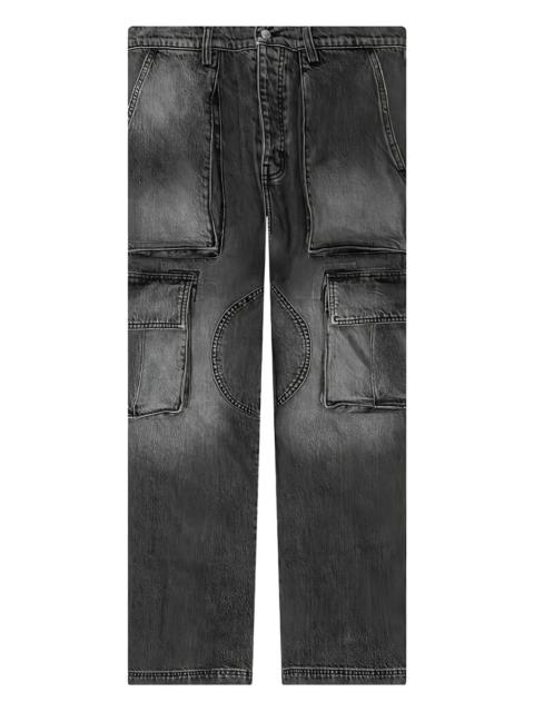 logo-patch cargo jeans