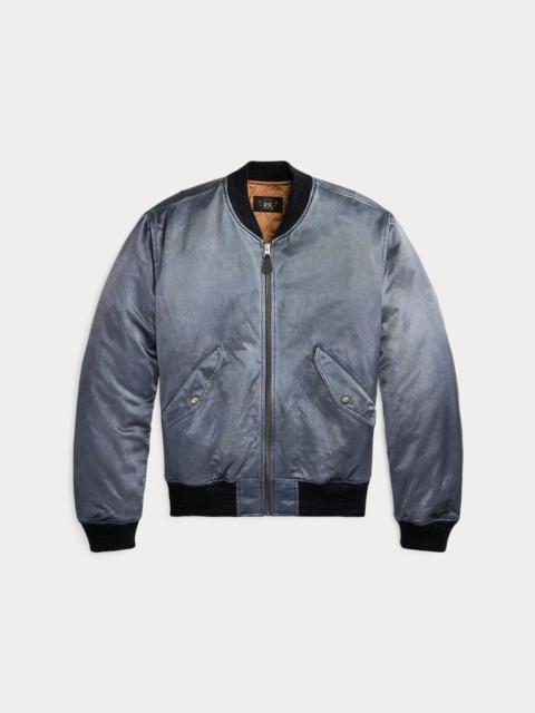 Embroidered Satin Flight Jacket