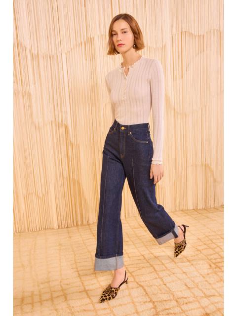 Delia Long Sleeve Henley Knit Top