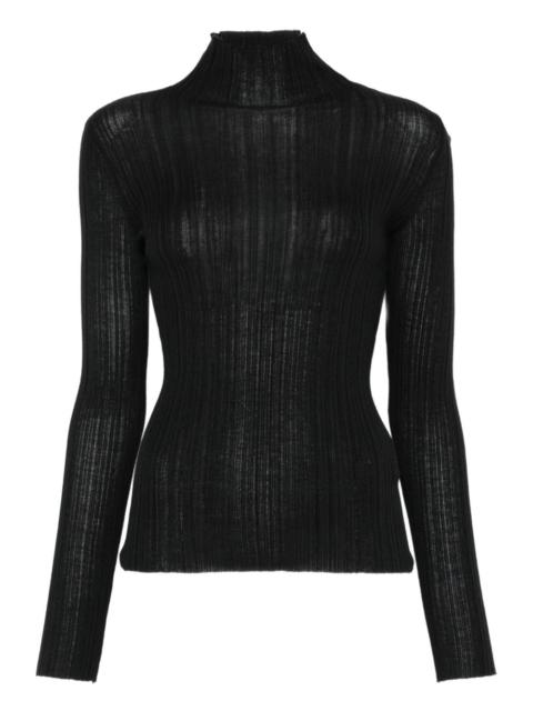 ribbed turtleneck top