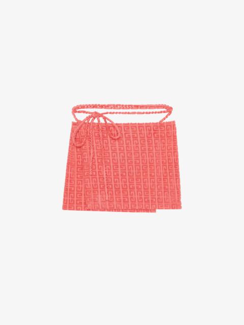 WRAP MINI SKIRT IN 4G COTTON TOWELLING
