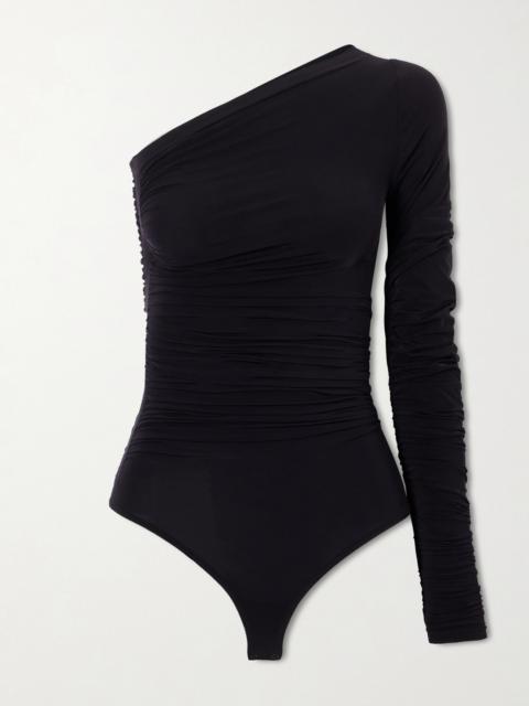 One-sleeve Stretch-jersey Bodysuit