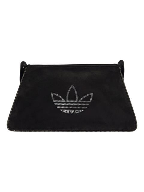 (WMNS) adidas Rhinestones Fake Suede Shoulder Bag 'Black' IT7375