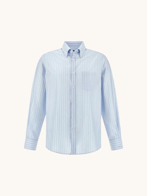 SUMMER BREEZE COTTON SHIRT WITH STRIPED PATTERN