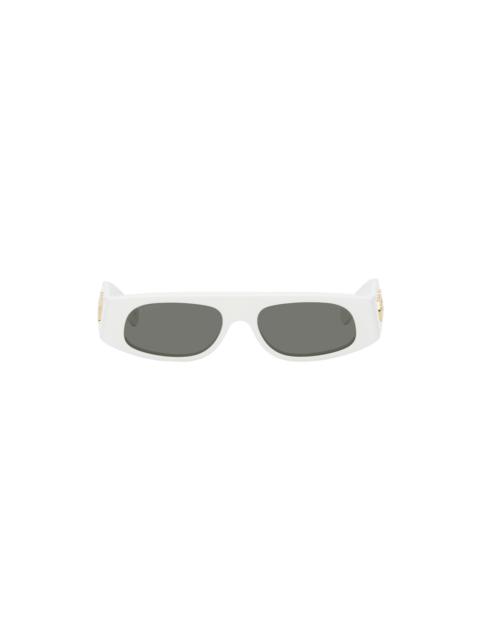White Geometric Sunglasses