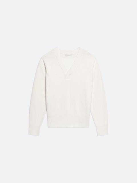 RIBBED V-NECK SWEATER
