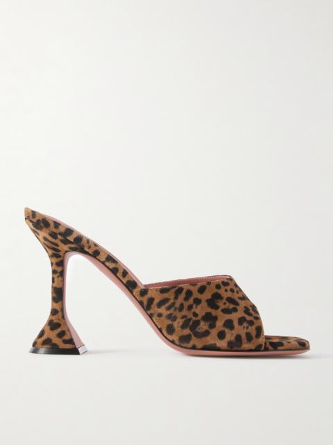 Lupita Leopard-print Suede Mules