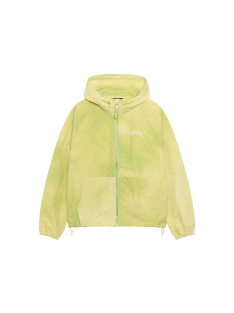 Stussy Beach Shell Wave Dye Hooded Sweatshirt Lime