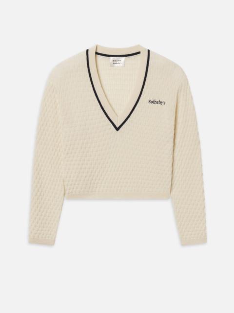 Sotheby’s Women's V-Neck Sweater in Cream