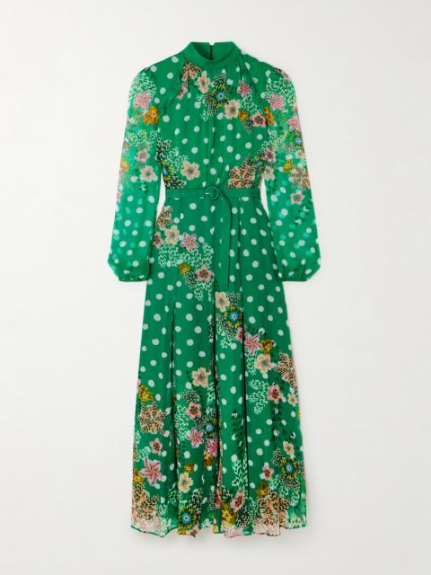 Jacqui-b Floral-print Crepe De Chine Maxi Dress