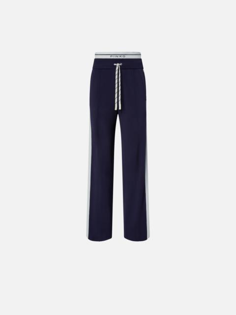 WIDE-LEG SPORTY TROUSERS WITH SIDE BAND DETAIL