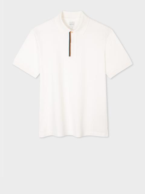 'Signature Stripe' Trim Polo Shirt