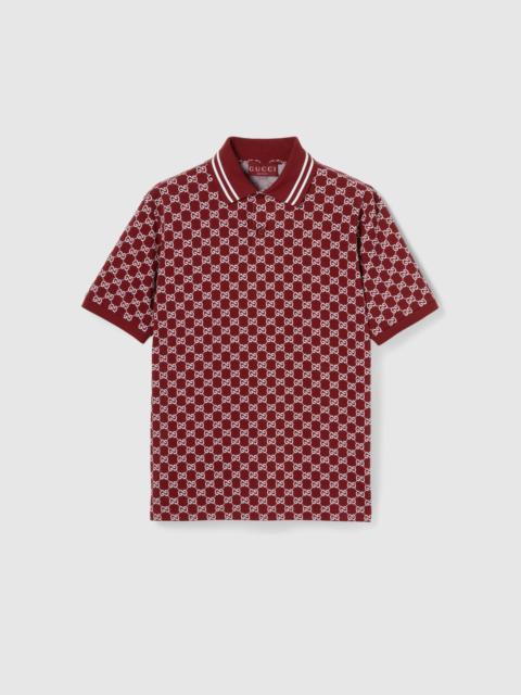 GG cotton piquet jacquard polo shirt