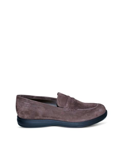 suede penny loafers