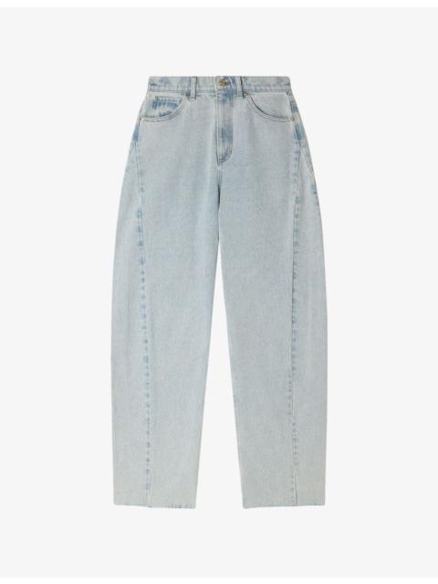 Barrel High-Rise Wide-Fit Denim Jeans