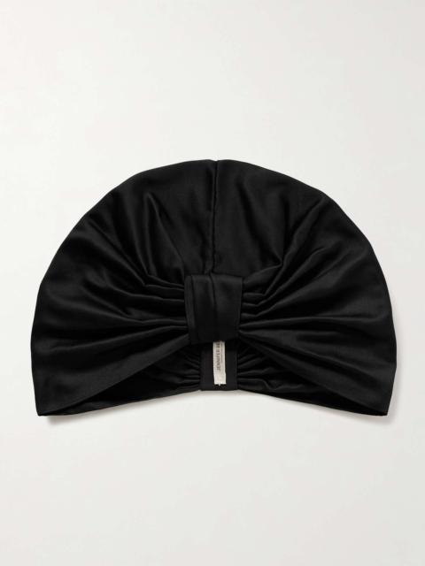 Sasha gathered duchesse-satin hair wrap Black
