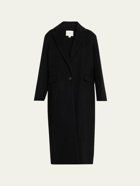 Cashmere-Wool Single-Breasted Coat