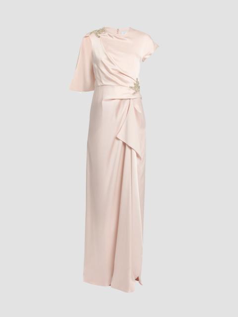 EMBELLISHED SATIN CADY GOWN
