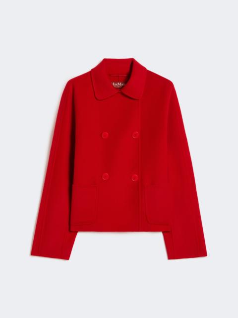 Wool, cashmere and silk boxy jacket - RED