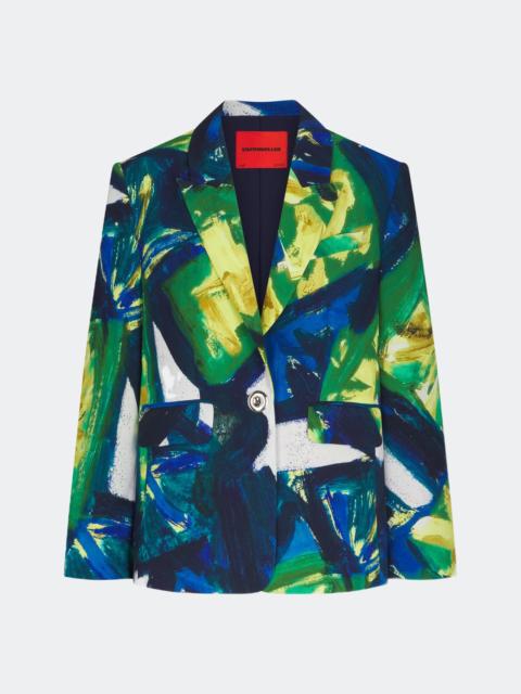 Lennox Crepe Jacket in Large Abstract Floral