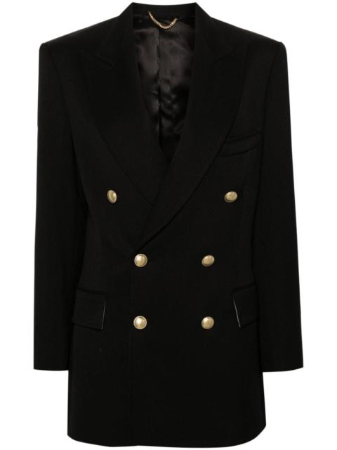 peak-lapels double-breasted blazer
