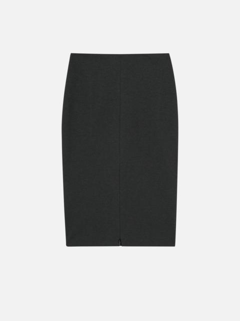 LONGUETTE SKIRT WITH SLIT AND ZIP
